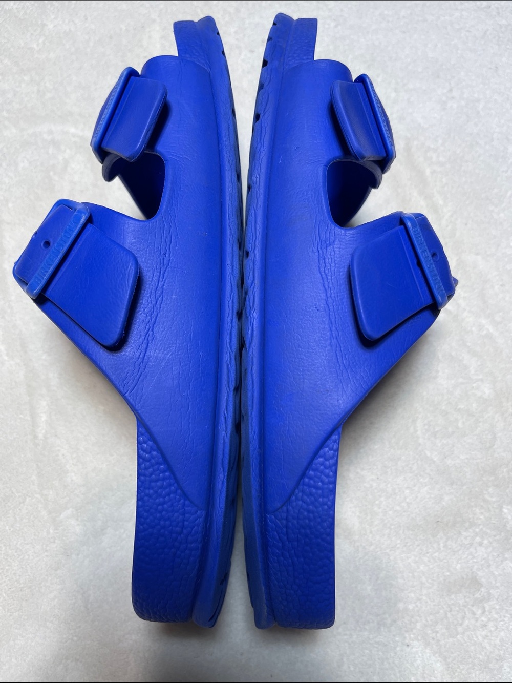 Birkenstock Unisex Royal Blue Two-Strap EVA Slide Sandals Size 9 Women’s 8 men’s - Picture 3 of 7